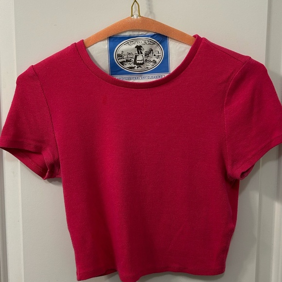 Pink Ribbed Baby Tee - Picture 4 of 5
